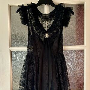 Gothic Black Lace Dress
